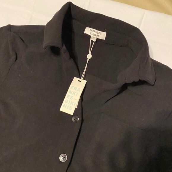 Frankie Bikini Coco Terry Button Up Shirt - Picture 5 of 8